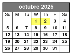 Private 2-Hour Sunset Sailing octubre Schedule