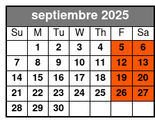 Sanford Ghost Tour septiembre Schedule
