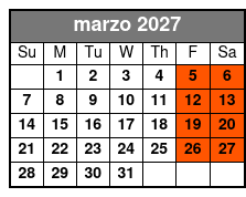 Sanford Ghost Tour marzo Schedule