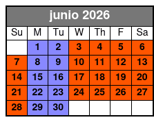 Pontoon Lake Tours junio Schedule