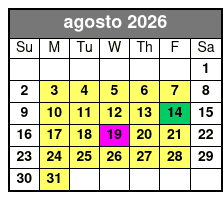 Bamboo Dune Buggy Tour agosto Schedule