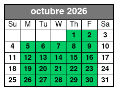 Bamboo Dune Buggy Tour octubre Schedule