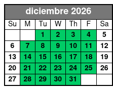Bamboo Dune Buggy Tour diciembre Schedule