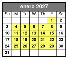 Bamboo Dune Buggy Tour enero Schedule