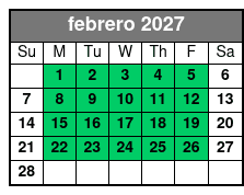 Bamboo Dune Buggy Tour febrero Schedule