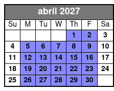 Bamboo Dune Buggy Tour abril Schedule