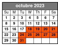 Adult (non-Alcoholic) octubre Schedule