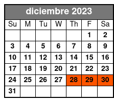 Adult (non-Alcoholic) diciembre Schedule