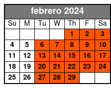 Adult (non-Alcoholic) febrero Schedule