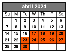 Adult (non-Alcoholic) abril Schedule