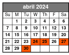Adult (w/Drinks) abril Schedule