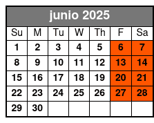 Adult (w/2 Drinks) junio Schedule