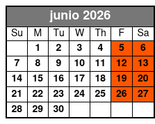 Adult (w/4 Drinks) junio Schedule