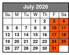 Beer Spirits and Ghosts Walking Tour julio Schedule