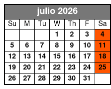 Ivanhoe Food Tour julio Schedule