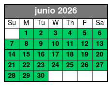 Sunset Tour junio Schedule
