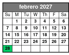 Sunset Tour febrero Schedule