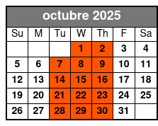 5:30pm Wander & Eat in Orlando octubre Schedule