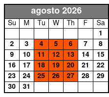 5:30pm Wander & Eat in Orlando agosto Schedule