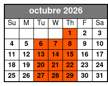 5:30pm Wander & Eat in Orlando October Schedule