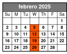 Sheraton Lake Buena (Q1B-A) febrero Schedule