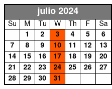 DoubleTree SeaWorld (Q1B-A) julio Schedule