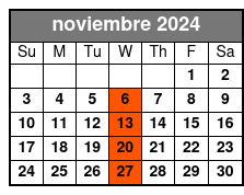 DoubleTree SeaWorld (Q1B-A) noviembre Schedule