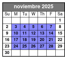 Sherlock Studies 75-Minute Escape Room noviembre Schedule