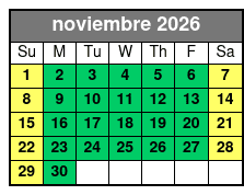 Sherlock Studies 75-Minute Escape Room noviembre Schedule