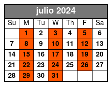 Double Tree (Q1A) julio Schedule