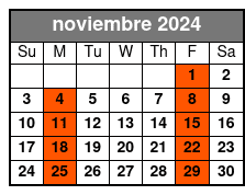 Hampton Inn Orlando(Q1A) noviembre Schedule