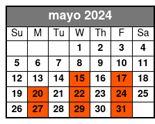 Sheraton Orlando (Q1A) mayo Schedule