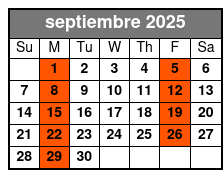 Sheraton Orlando (Q1A) septiembre Schedule