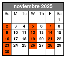Sheraton Orlando (Q1A) noviembre Schedule