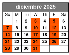 Sheraton Orlando (Q1A) diciembre Schedule
