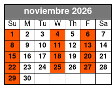 Sheraton Orlando (Q1A) noviembre Schedule