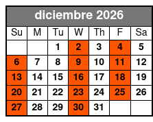 Sheraton Orlando (Q1A) diciembre Schedule