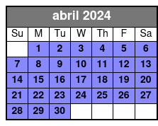 Tour Only abril Schedule