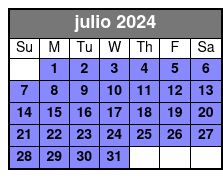 Tour Only julio Schedule
