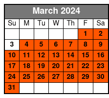 Las Vegas Hop-on Hop-off Double-Decker Bus Tour marzo Schedule