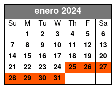 General Admission Grand Canyon enero Schedule