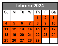Skywalk and Lunch Included febrero Schedule