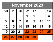 Go Las Vegas Card noviembre Schedule