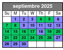 Island Time Boat Cruise septiembre Schedule