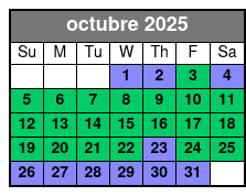 Island Time Boat Cruise octubre Schedule