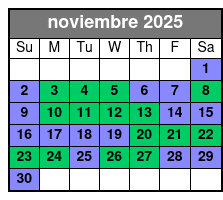 Island Time Boat Cruise noviembre Schedule