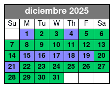 Island Time Boat Cruise diciembre Schedule