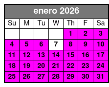 Island Time Boat Cruise enero Schedule