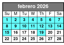 Island Time Boat Cruise febrero Schedule