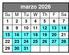 Island Time Boat Cruise marzo Schedule